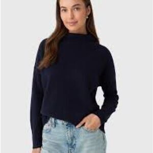 VINCE PLUSH CASHMERE FUNNEL NECK SWEATER size XS quiet luxury old money preppy